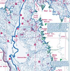 Fishing Maps with underwater togograpy for structure fishing